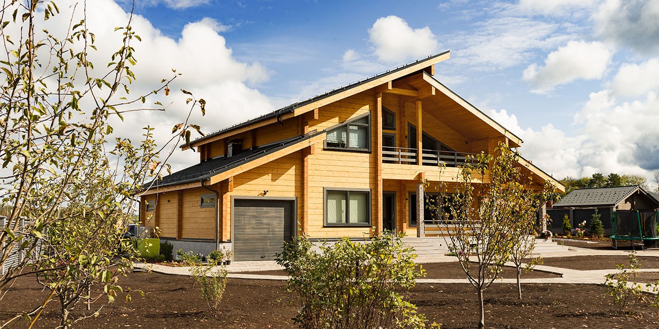 Дом в стиле модерн из клееного бруса по проекту Ольденбург - фото 1 на сайте Holz House