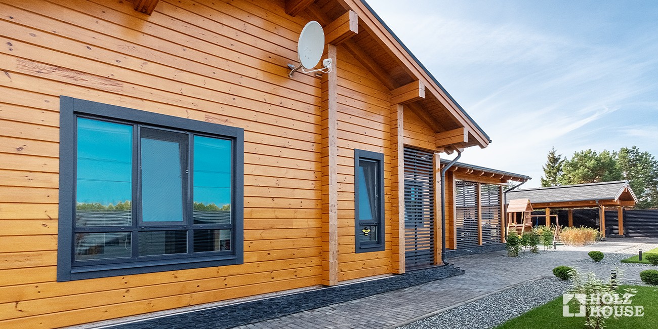 Одноэтажный дом с террасой в скандинавском стиле по проекту Веллингтон - фото 10 на сайте Holz House