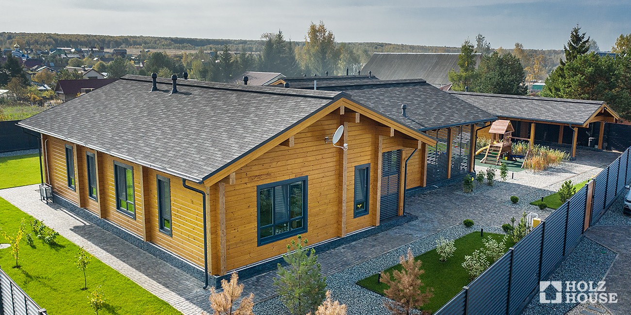 Одноэтажный дом с террасой в скандинавском стиле по проекту Веллингтон - фото 12 на сайте Holz House