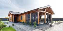 Одноэтажный дом с террасой в скандинавском стиле по проекту Веллингтон - фото 1 на сайте Holz House