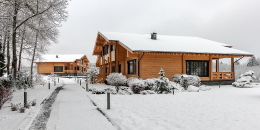 Построенные объекты Охотничий клуб по проекту Австрия Зима Holz House 3